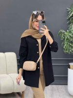 مانتو دو جیب پایین هلال آلاله کد 4873 - تصویر 14