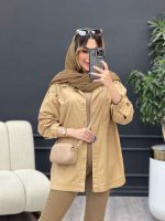 مانتو دو جیب سر شانه گلدوزی کد 4867 - تصویر 2