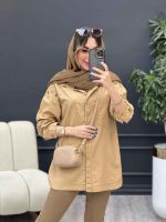مانتو دو جیب سر شانه گلدوزی کد 4867 - تصویر 10