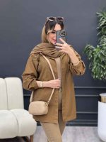 مانتو دو جیب سر شانه گلدوزی کد 4867 - تصویر 9