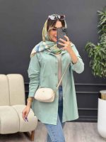 مانتو دو جیب پایین هلال آلاله کد 4873 - تصویر 13