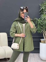 مانتو دو جیب سر شانه گلدوزی کد 4867 - تصویر 14