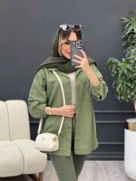 مانتو دو جیب سر شانه گلدوزی کد 4867 - تصویر 4
