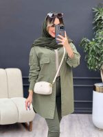 مانتو سر جیب دکمه نهال کد 4876 - تصویر 10