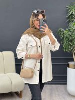 مانتو لینن سر جیب دکمه وینا کد 4846 - تصویر 32