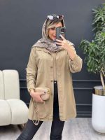 مانتو کتان دو جیب لی لی کد 4877 - تصویر 13