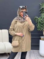 مانتو کتان دو جیب لی لی کد 4877 - تصویر 8