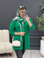 مانتو کتان شش جیب نما کد 4842 - تصویر 12