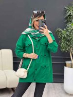 مانتو کتان شش جیب نما کد 4842 - تصویر 15