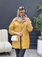 مانتو کتان شش جیب نما کد 4842 - تصویر 9