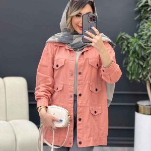 مانتو کتان شش جیب نما کد 4842