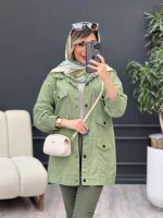 مانتو کتان شش جیب نما کد 4842 - تصویر 5