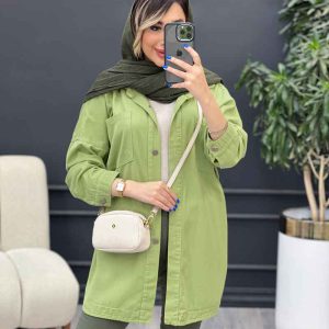 مانتو کتان دو جیب لی لی کد 4877