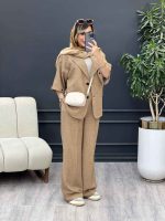 ست مانتو و شلوار دو دکمه آستین پاگن کد 4879 - تصویر 9