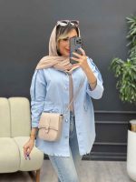 مانتو سرشانه پاگن پایین ریش کد 4880 - تصویر 8