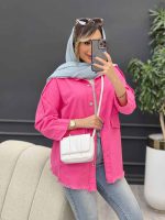 مانتو سرشانه پاگن پایین ریش کد 4880 - تصویر 21
