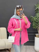 مانتو سرشانه پاگن پایین ریش کد 4880 - تصویر 19