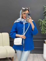 مانتو سرشانه پاگن پایین ریش کد 4880 - تصویر 6