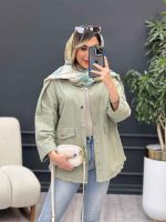 مانتو سرشانه پاگن پایین ریش کد 4880 - تصویر 12