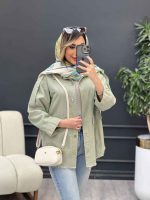مانتو سرشانه پاگن پایین ریش کد 4880 - تصویر 5