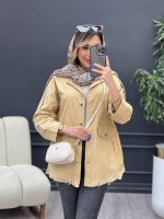 مانتو سرشانه پاگن پایین ریش کد 4880 - تصویر 22