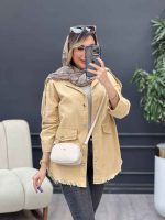 مانتو سرشانه پاگن پایین ریش کد 4880 - تصویر 17