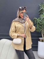 مانتو سرشانه پاگن پایین ریش کد 4880 - تصویر 4