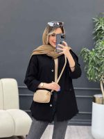 مانتو سرشانه پاگن پایین ریش کد 4880 - تصویر 3