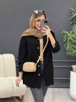 مانتو سرشانه پاگن پایین ریش کد 4880 - تصویر 10