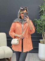 مانتو سرشانه پاگن پایین ریش کد 4880 - تصویر 2