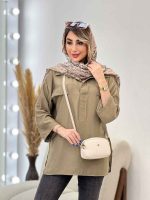 مانتو جلو بسته دو جیب نما کد 4882 - تصویر 8