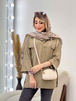 مانتو جلو بسته دو جیب نما کد 4882 - تصویر 18