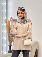 مانتو جلو بسته دو جیب نما کد 4882 - تصویر 9