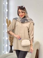 مانتو جلو بسته دو جیب نما کد 4882 - تصویر 19