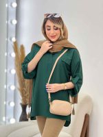 مانتو جلو بسته دو جیب نما کد 4882 - تصویر 2