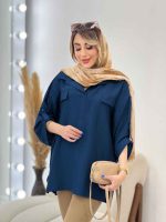 مانتو جلو بسته دو جیب نما کد 4882 - تصویر 16