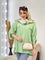 مانتو جلو بسته دو جیب نما کد 4882 - تصویر 4