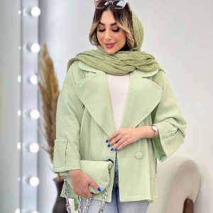 مانتو تک دکمه دو جیب کیف دار کد 4938