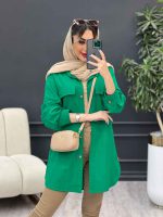 مانتو جیب نما بغل سه دکمه کد 4951 - تصویر 3