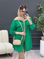 مانتو جیب نما بغل سه دکمه کد 4951 - تصویر 6
