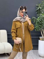 مانتو جیب نما بغل سه دکمه کد 4883 - تصویر 9