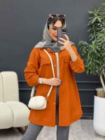 مانتو جیب نما بغل سه دکمه کد 4951 - تصویر 2