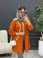 مانتو جیب نما بغل سه دکمه کد 4951 - تصویر 14