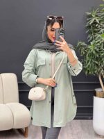 مانتو جیب نما بغل سه دکمه کد 4883 - تصویر 23