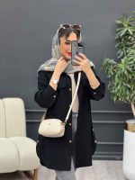 مانتو جیب نما بغل سه دکمه کد 4951 - تصویر 11