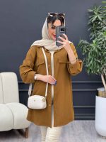 مانتو جیب نما بغل سه دکمه کد 4951 - تصویر 18