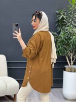 مانتو جیب نما بغل سه دکمه کد 4951 - تصویر 5