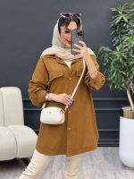 مانتو جیب نما بغل سه دکمه کد 4951 - تصویر 9