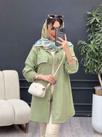 مانتو جیب نما بغل سه دکمه کد 4951 - تصویر 4