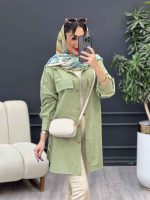 مانتو جیب نما بغل سه دکمه کد 4951 - تصویر 7